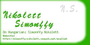 nikolett simonffy business card